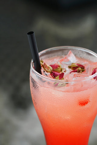 Roselle drink with rose