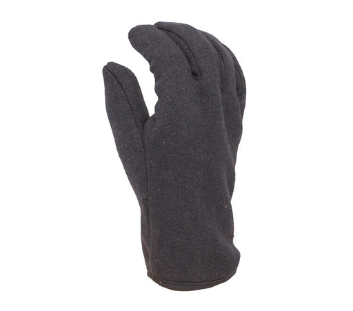 Brown Winter Polyester Cotton Fleece Lined Jersey Thermal Gloves