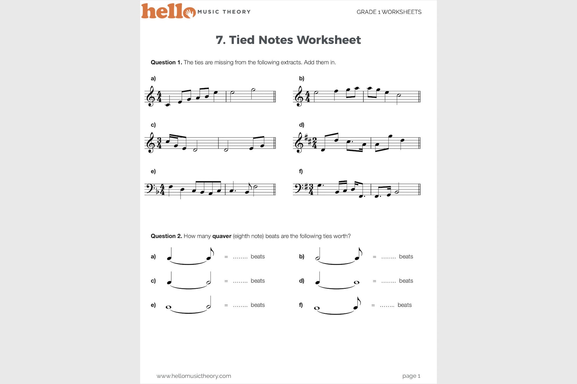 Music Theory Worksheets Bundle