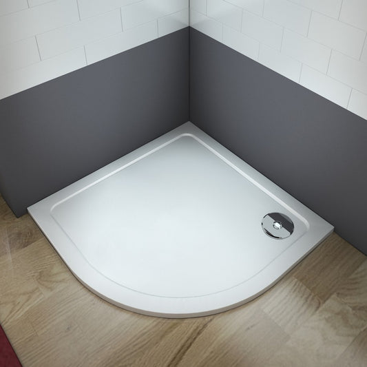 1000x1000mm Shower Enclosure Base White Stone Shower Tray – Aica Bathrooms