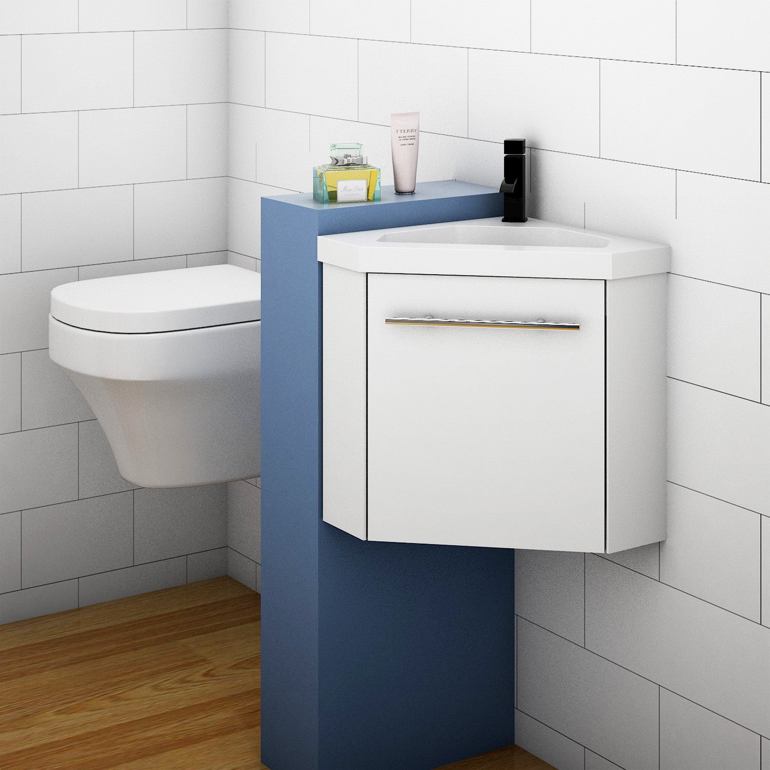 Corner Basin Vanity Unit For Small Bathroom Cloakroom Aica Bathrooms