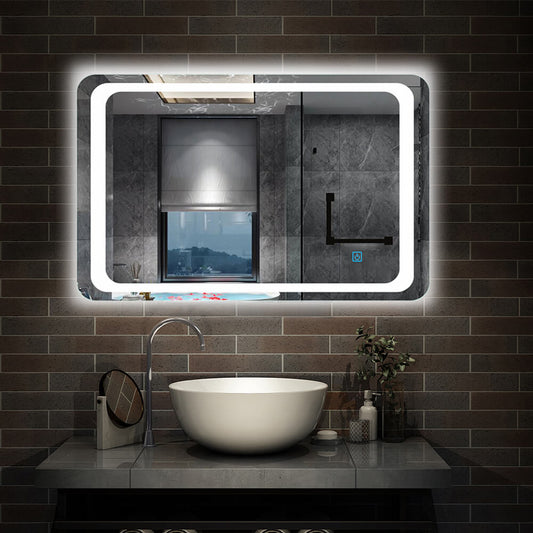 Nicole LED Illuminated Round Slimline Bathroom Mirror with Demister Pad &  Colour Change LEDs - 600mm & 800mm