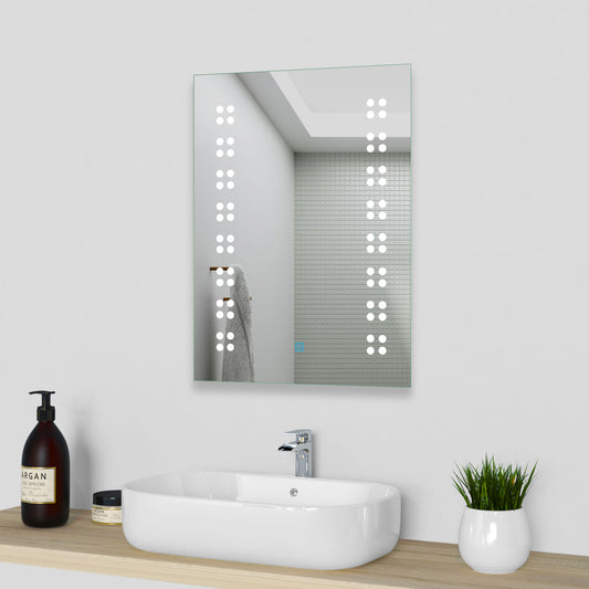 Frameless LED Bathroom Mirror with Motion Sensor Anti Fog – Aica