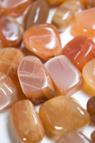 Peach Moonstone - Tumbled Crystals