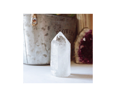 Clear Quartz Crystals - Muse + Moonstone