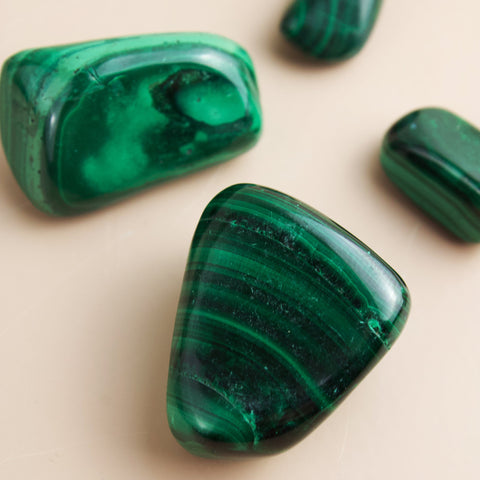 Malachite Heart Chakra Crystals - Muse + Moonstone