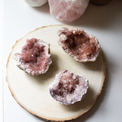 Pink Amethyst Crystal Clusters