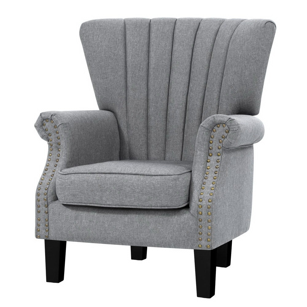 us pride furniture gray modern wingback recliner chair