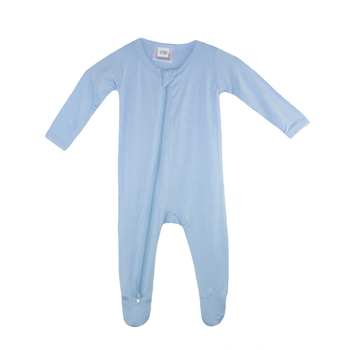 Double Zip Onesies - Baby Blue – Presley Couture