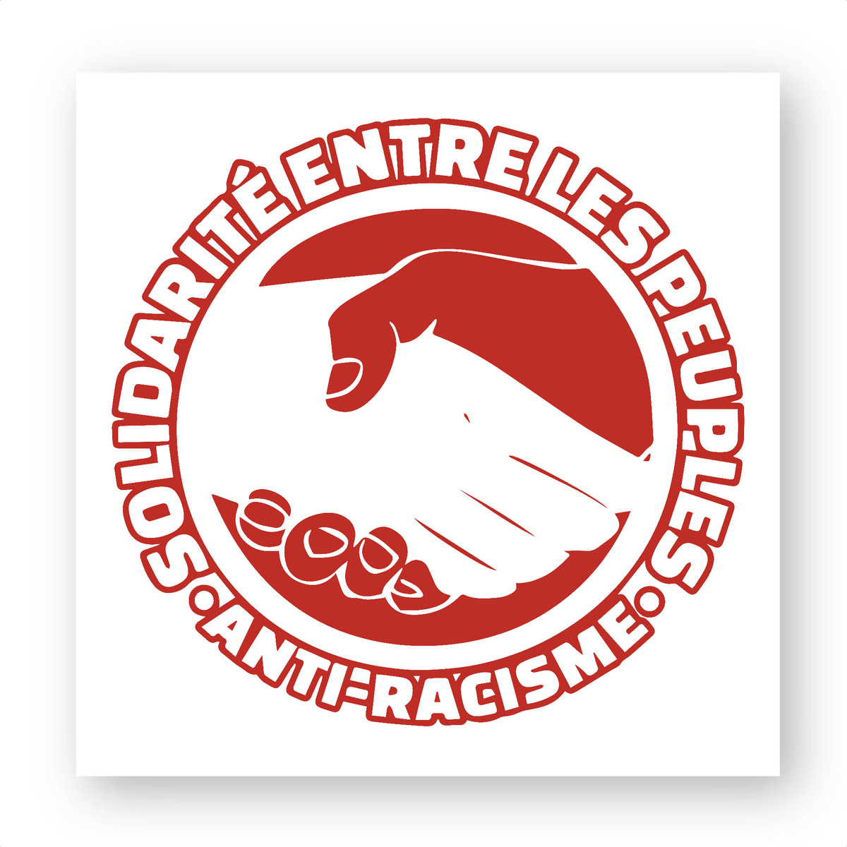 Anti Racisme Solidarite Red Sticker 100 – 0161AUSTRALIA