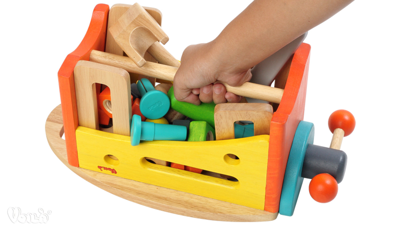 wooden toolbox toy