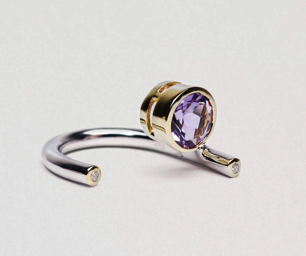 Gild amethyst ring