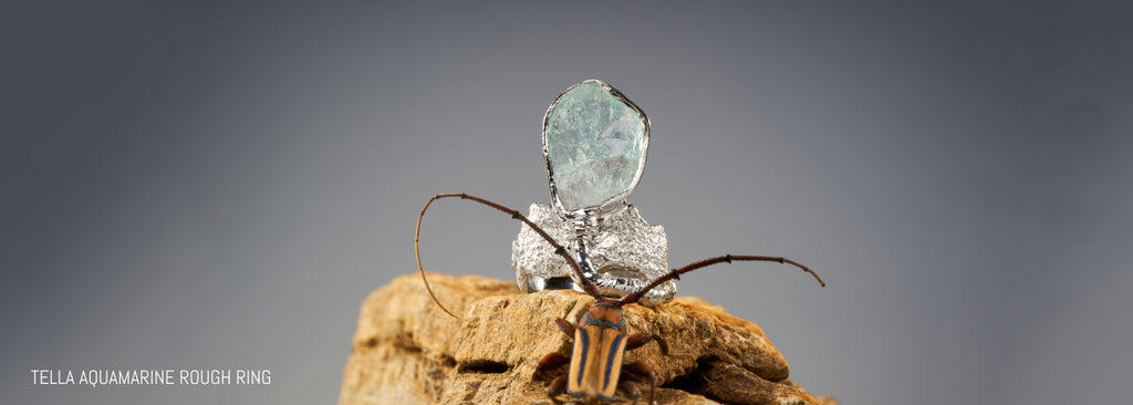 TELLA AQUAMARINE ROUGH RING