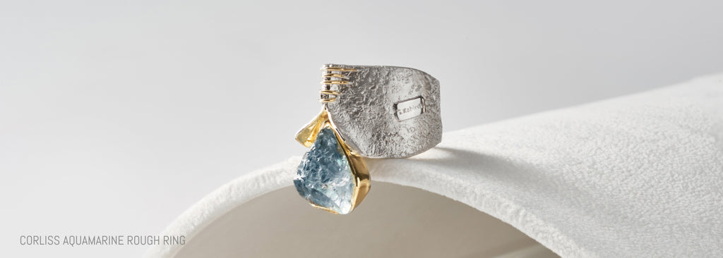 CORLISS AQUAMARINE ROUGH RING