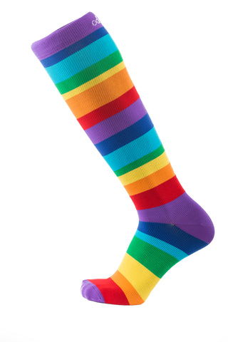 rainbow compression sock