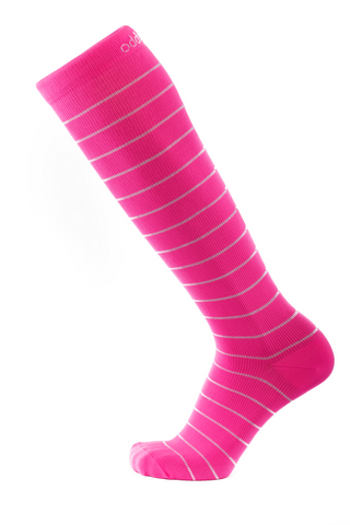 flamingo pink compression sock