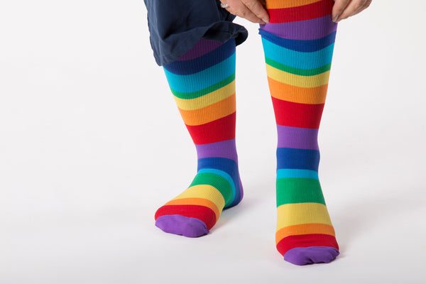 colourful compression socks