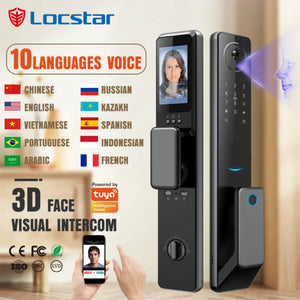 2024 Hottest Safety Serrure Intelligente Electric App Tuya Zigbee Outdoor Front Smart Digital Door ttLock With Camera - KUYKTHTR