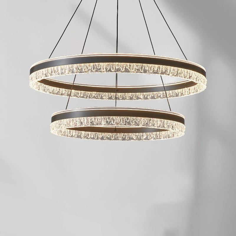 Morden Aluminum black chandelier light fixture Bedroom  Dining Hall LED  chandeliers