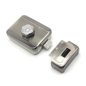 Security Smart Electronic Electric Magnetic Digital Rim Door Lock Serrure De Porte Mechanical Stainless Steel Memory Card Silver - KUYKTHTR