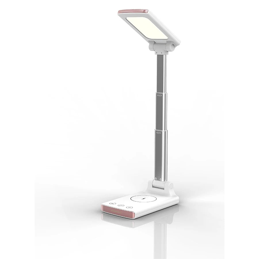 2 In 1 15W Adjustment Home Lamp Lighting Multifunction LED Desk Table Lamp Qi Fast Charging Wireless Charger With Folding Light