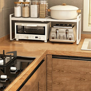 kitchen adjustable cupboard Inside Under sink rack pot Storage shelf Stackable Spice Microwave holder Appliances organization - KUYKTHTR