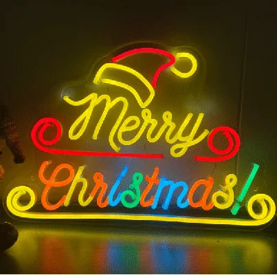 "Merry Christmas" Neon Sign Handmade Christmas Decorations Party Decorations Quality Supply Manufacturer