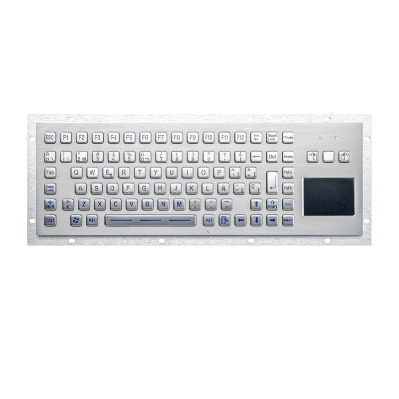 Embedded Mounting Backlight 89 Keys Spanish Layout Waterproof Industrial Keyboards With Touchpad Mouse
