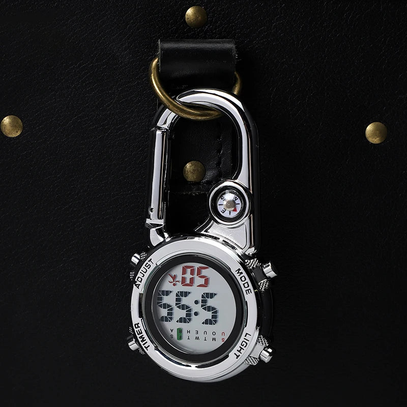 Wholesale Compass Portable Sports Climbing Men Clip on Digital Fob Watches