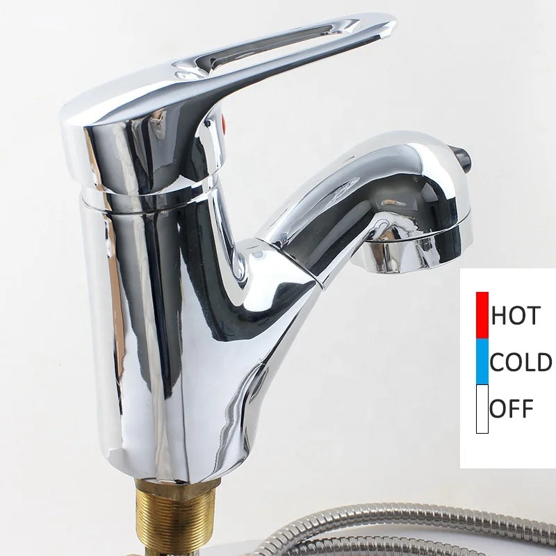 HEYRV Trailer Motor RV Camper parts Shower filtration Pull-out Water-Saving shower head bathroom faucet set