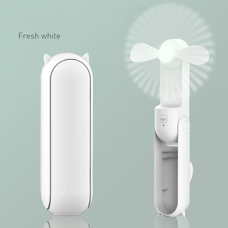 3 in 1Usb Pocket Fold Fans Power Bank Flashlight Electric Portable Hold Small Fans Small Household Electrical Appliances Desktop