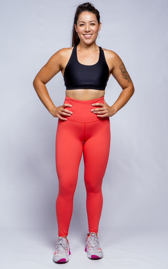Yoga Pants Gallery Solid Coral w/ Pockets – enzo unlimited