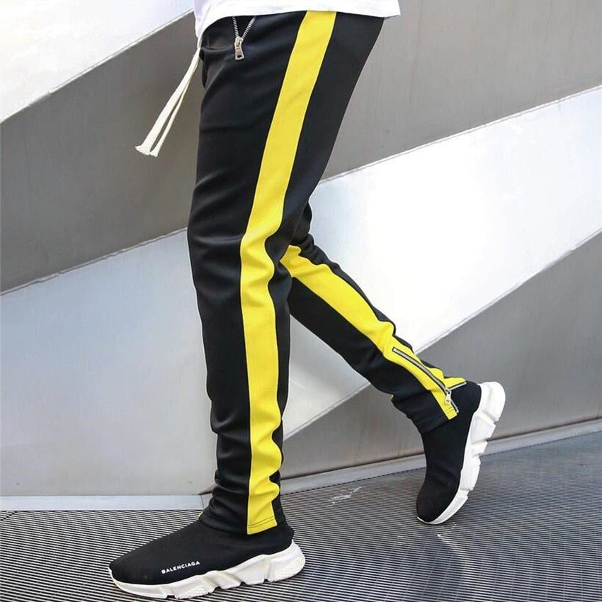 yellow tracksuit bottoms mens