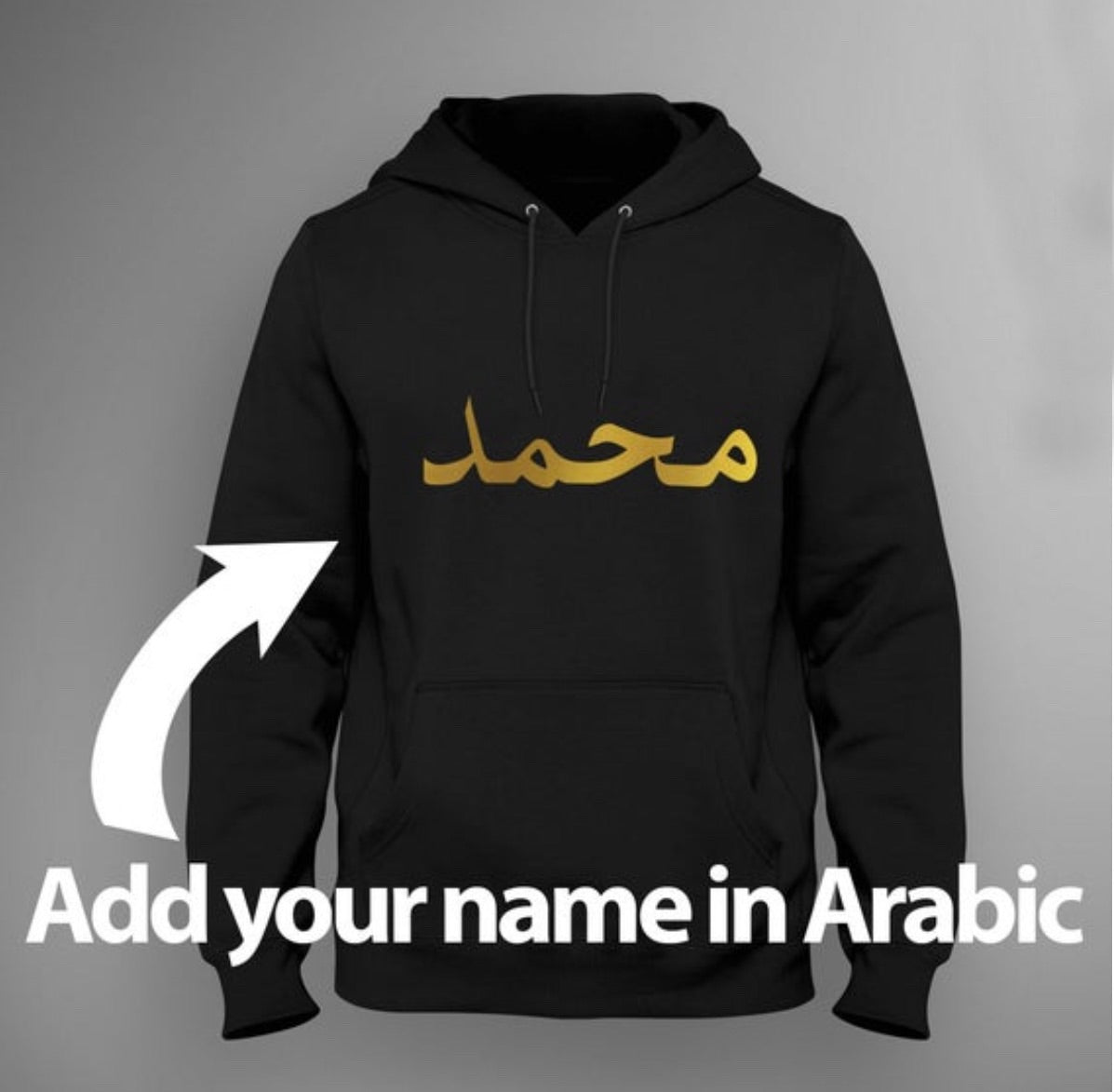 personalised arabic hoodies