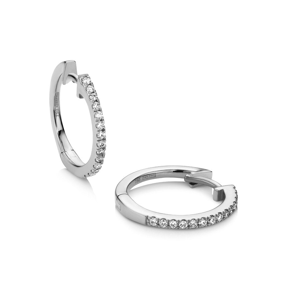 Buy Simply Round Diamond Hoop Earrings Online