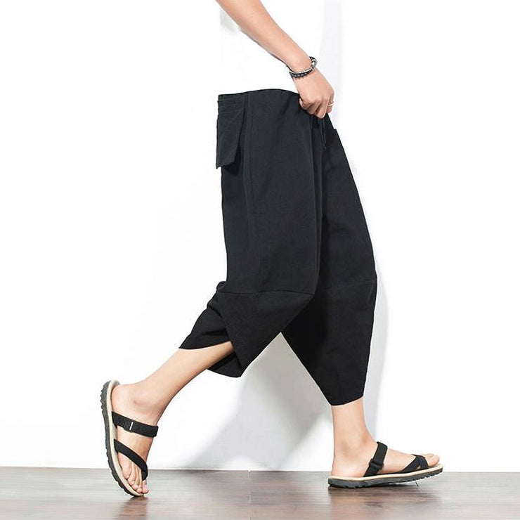 Solid Black Capri Cropped Pant – Kimonoshi