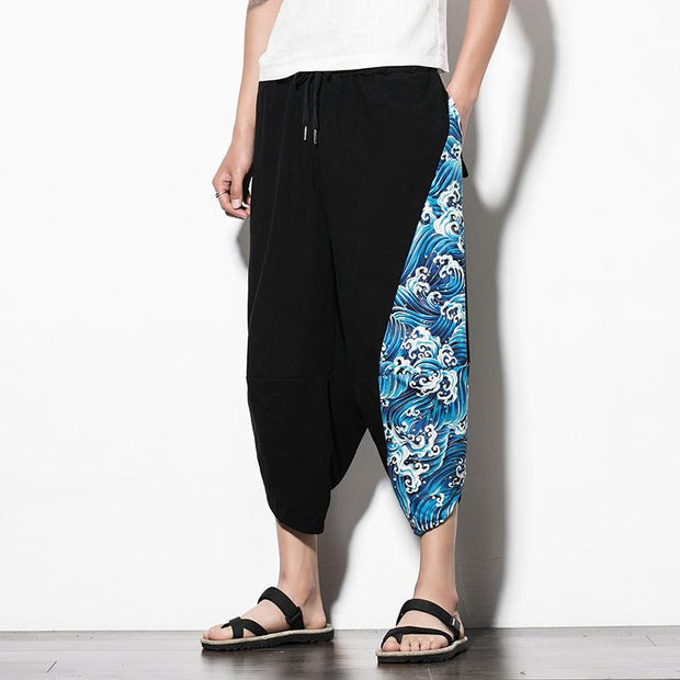 Grey Koi Carp Capri Cropped Pant – Kimonoshi