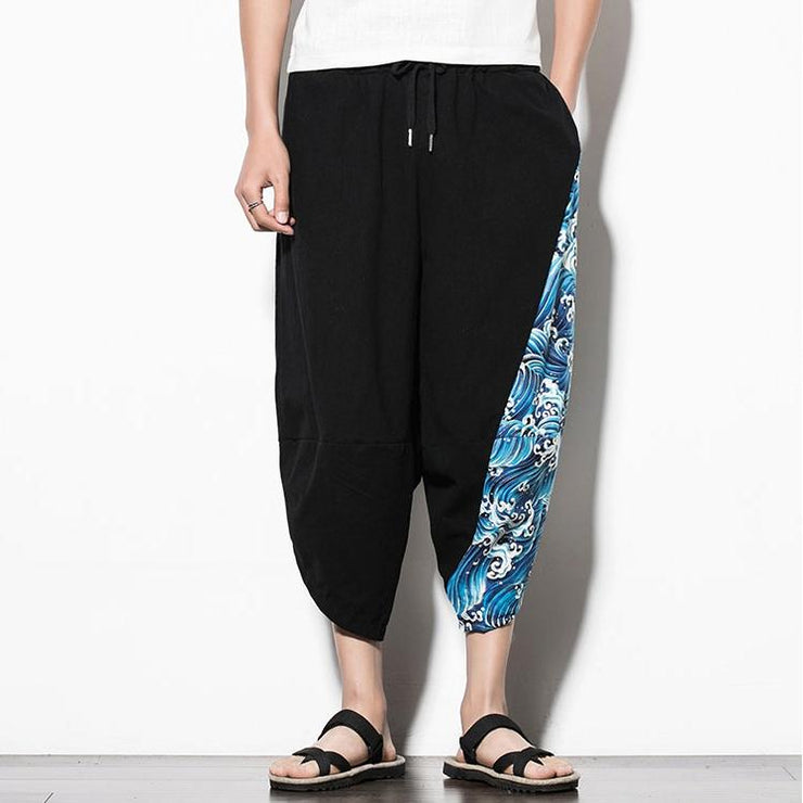 Blue Waves Capri Cropped Pant – Kimonoshi