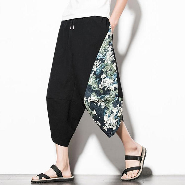 Grey Koi Carp Capri Cropped Pant – Kimonoshi