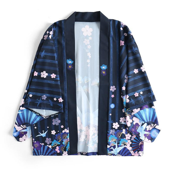 Paper Crane & Sakura Haori Kimono Cardigan – Kimonoshi