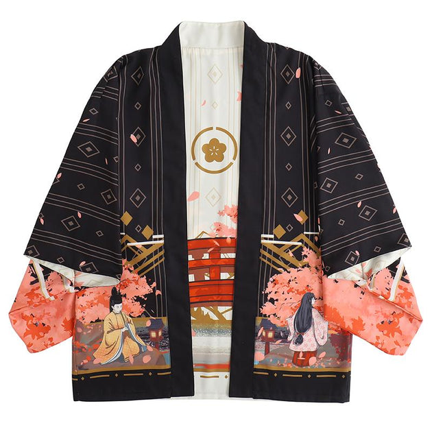 Reversible A Tale of Genji Haori Kimono Cardigan – Kimonoshi