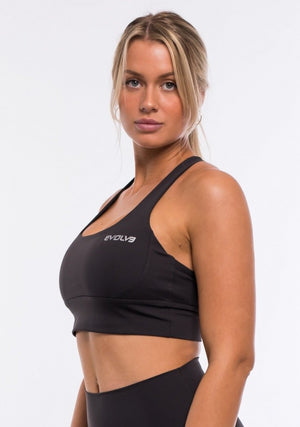 Power Zip Sports Bra - White – Evolve Apparel