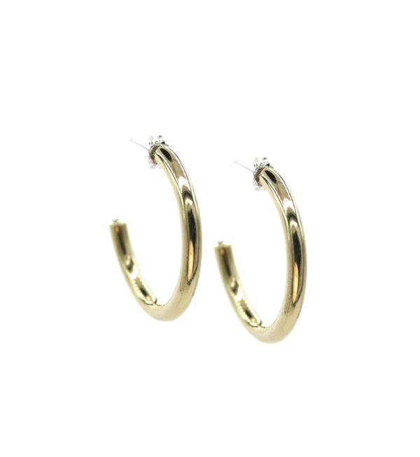 Sun God - Brass hoop stud earrings l A Bird Named Frank