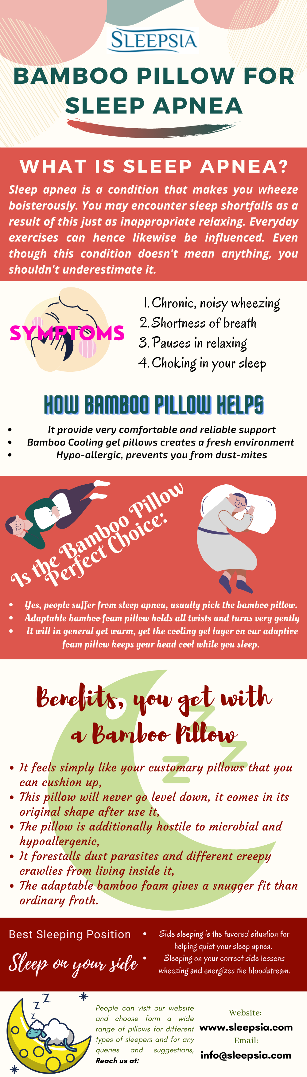 bamboo pillow for sleep apnea