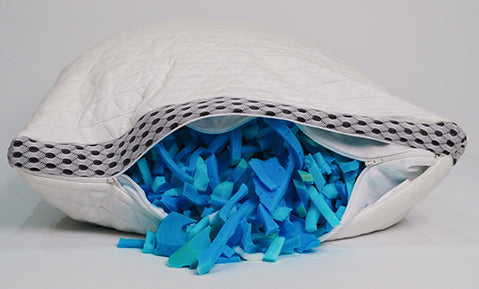 Shredded memory foam pillow