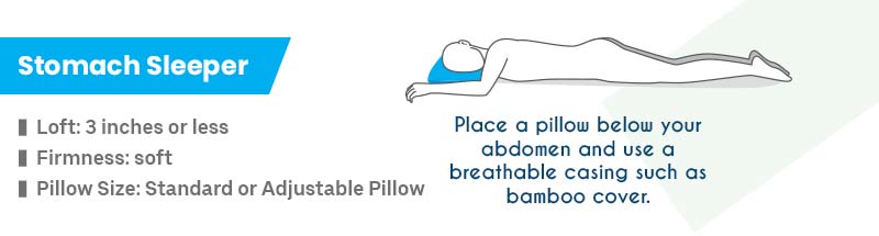 Right Pillow for Stomach Sleepers