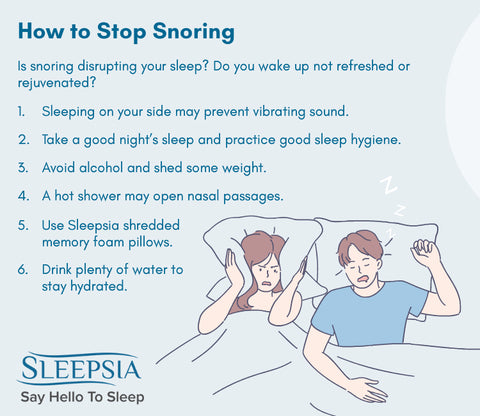 Snoring Pillows Side Sleep Anti Snore Back Sleeping Side Sleeper