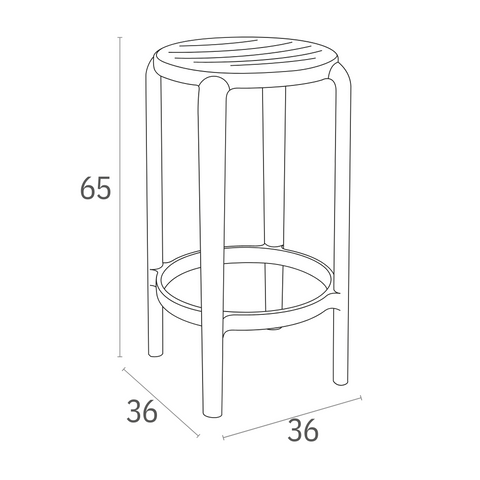 Tom stool seat 65cm seat height