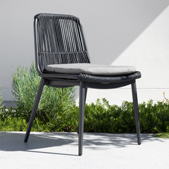 Arona armless aluminium outdoor dining chair