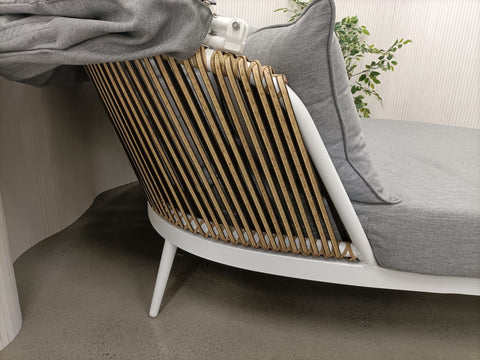 artemis daybed white natural side view wicker